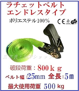 Amazon.co.jp: 三方良し ラッシングベルト 25mm幅 エンドレス 5m